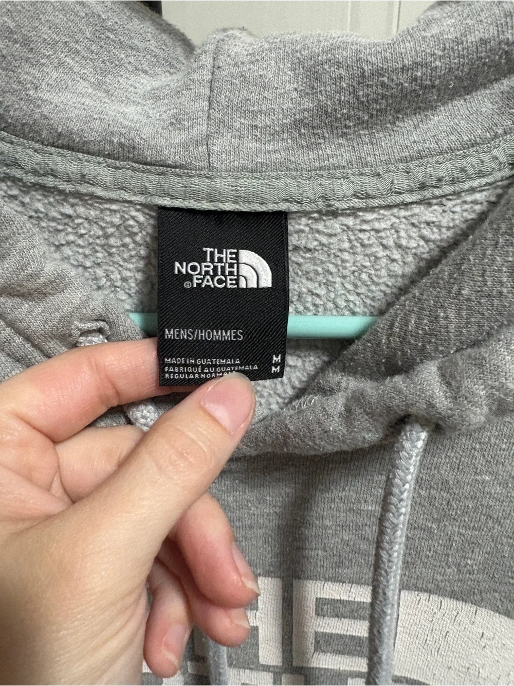 The North Face Men's Light Gray Logo Hoodie Sweatshirt
